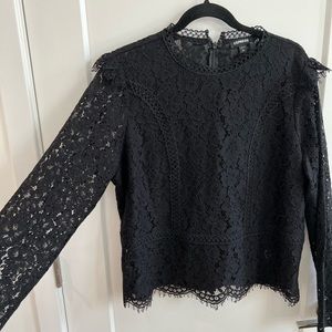 Express black lace blouse